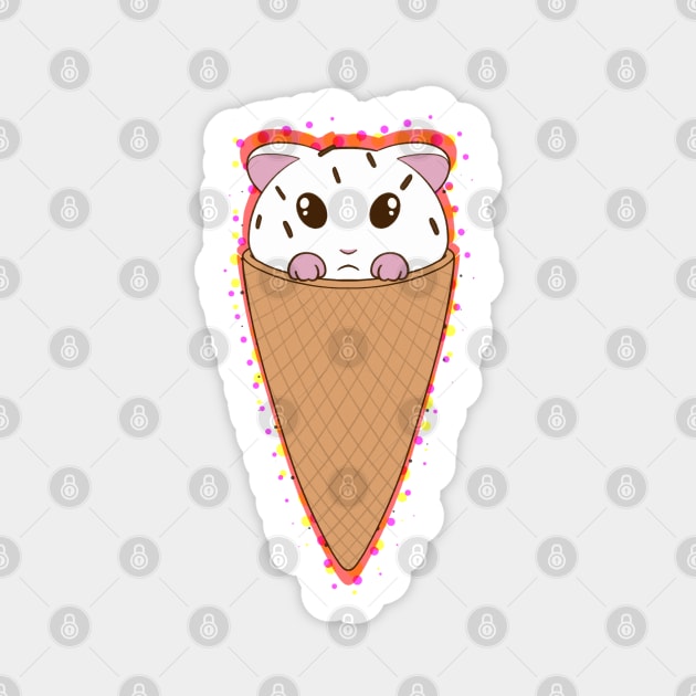 Hamster Cone Sticker by Firestorm Fox